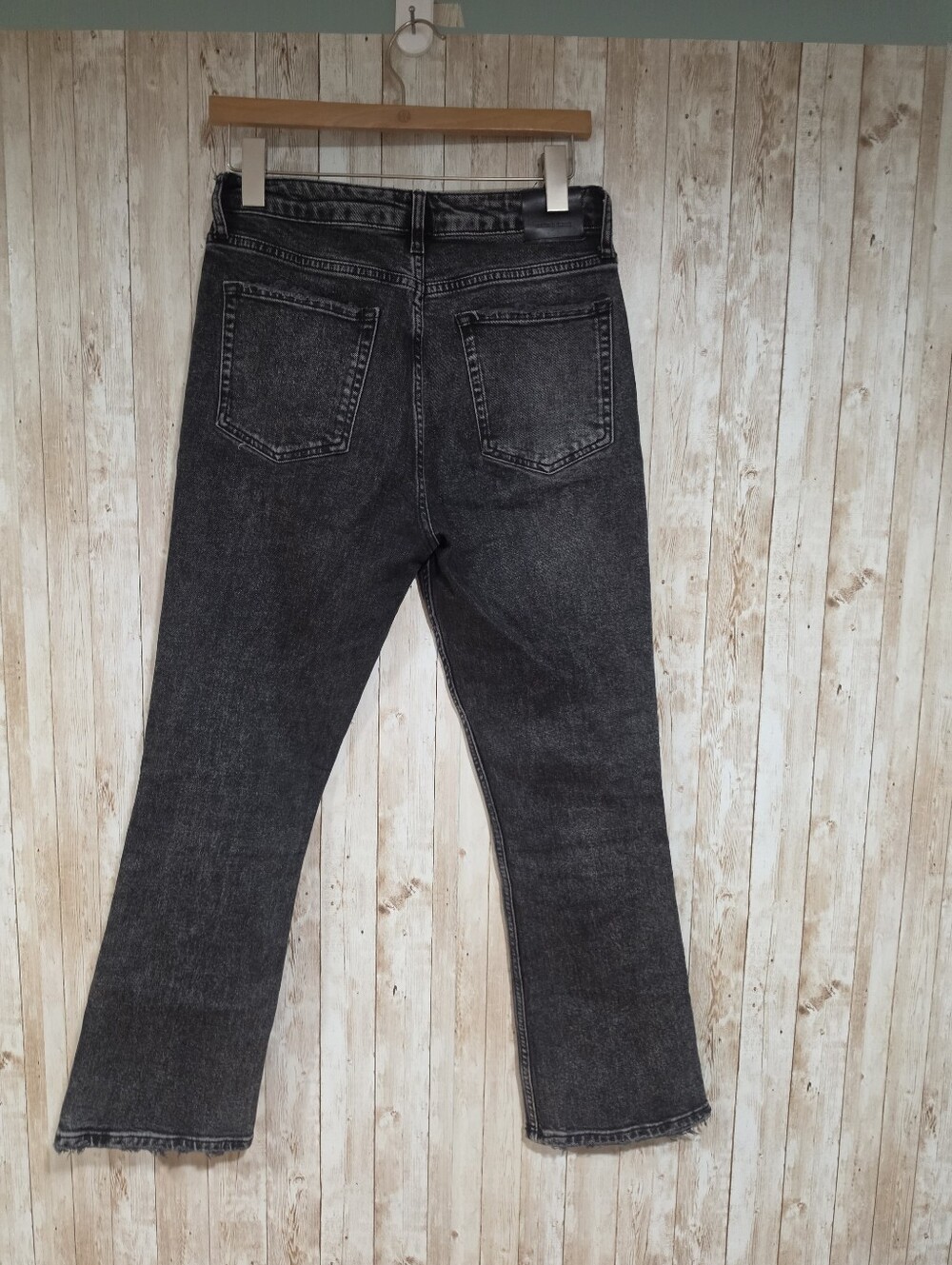 Anine Bing Lara Frayed Black Jeans 29 - Picture 2 of 6